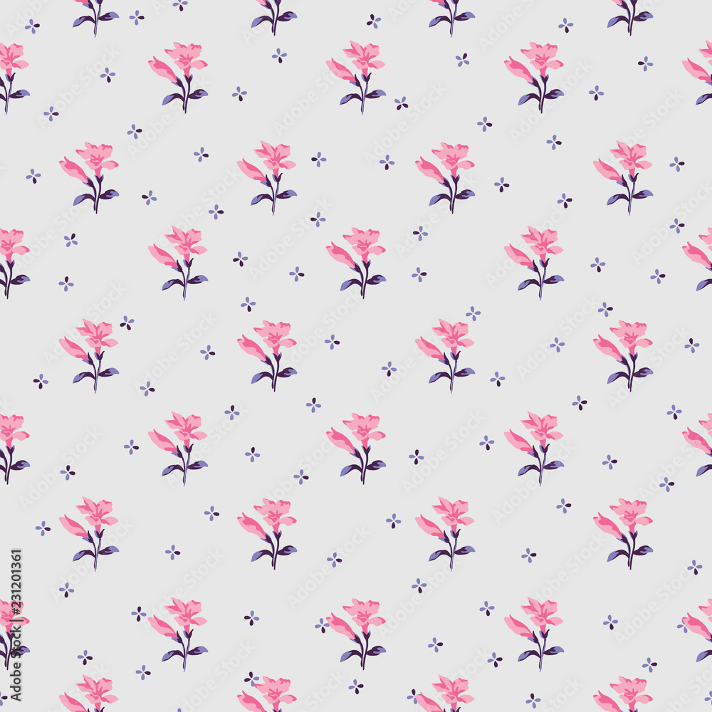 Seamless floral pattern in vector. Seamless floral pattern in vector.