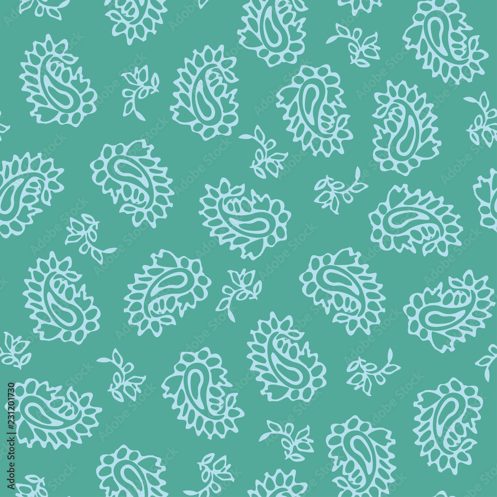 abstract small floral with paisley pattern in vector. abstract small floral with paisley pattern in vector.