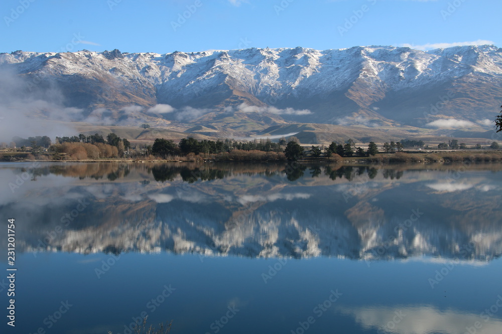 Reflection in the lakes, Northburn,New Zealand