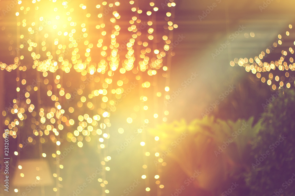 blurred colorful bokeh with glittering shine lights background