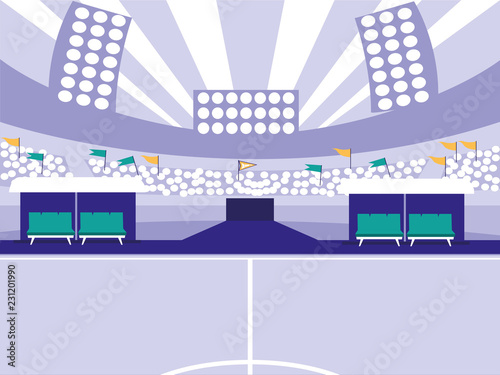 football soccer stadium scene