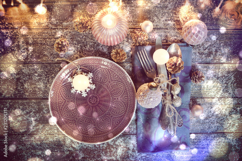 Weihnachten - gedeckter Tis...