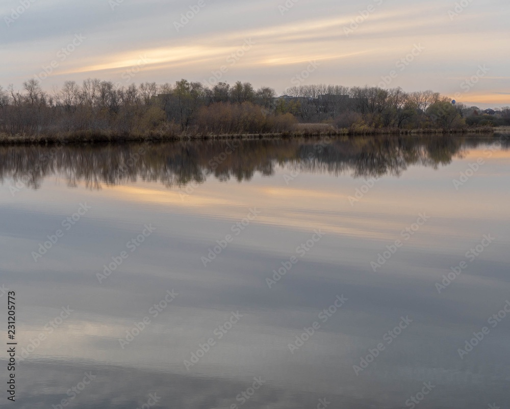 Tranquil landscape Autumn scene in Eden Prairie Minnesota