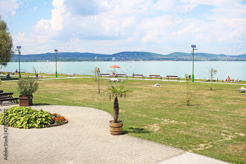 Balaton Hungary European big lake Tihany city view 2018 summer travel tourism photos