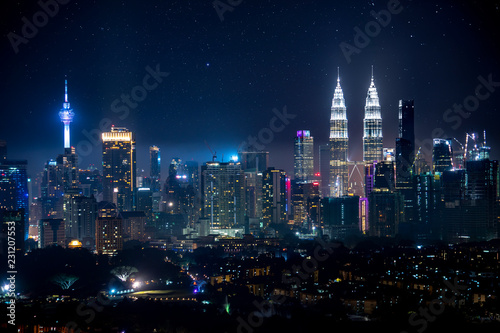 Kuala Lumpur beautiful city at night.