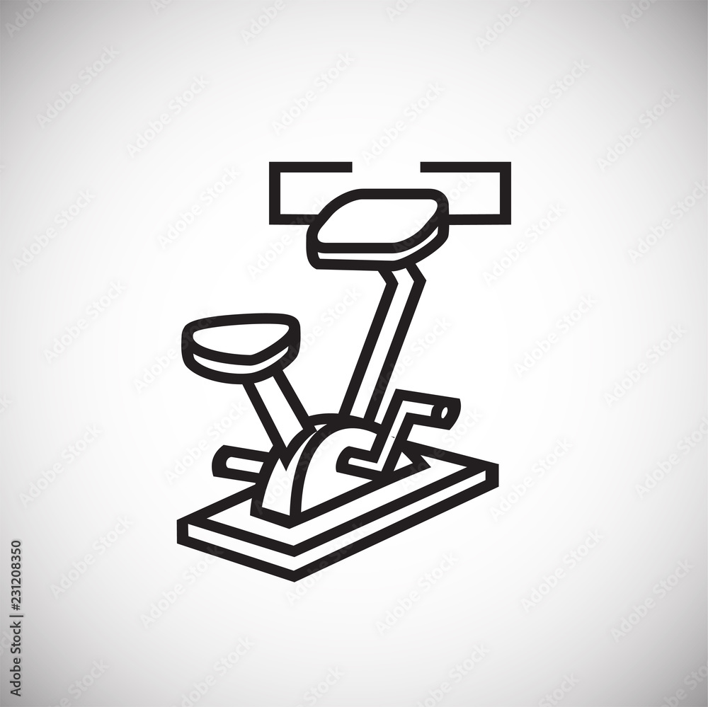 Cycling trainer thin line on white background icon Cycling trainer thin line on white background icon