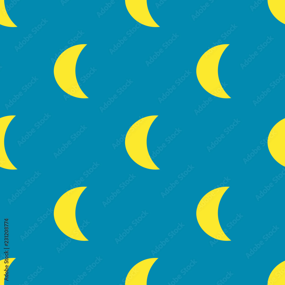 Fototapeta premium Moon abstract seamless pattern. Geometric background. Vector illustration.