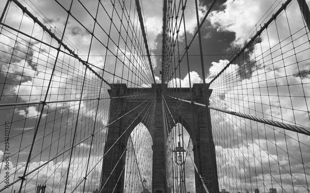 Fototapeta premium Detailansicht der Brooklyn Bridge
