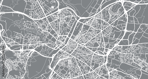 Urban vector city map of Angers, France photo
