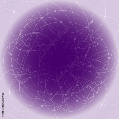 Creative abstract geometric background with glossy circles. purple vector background.