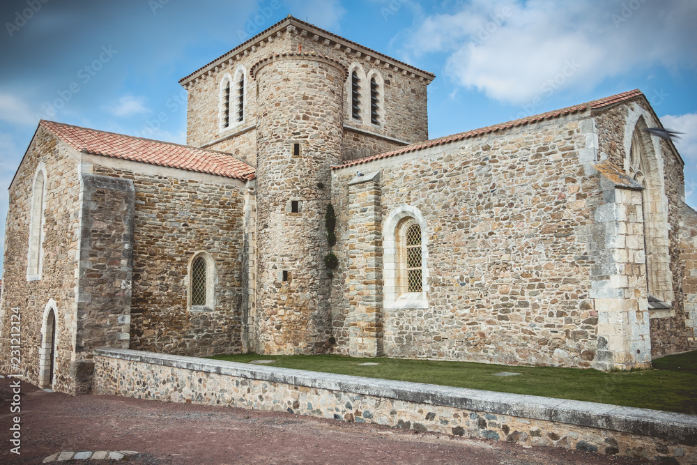 architectural detail of the priory Saint Nicolas in the city of Les Sables d Olonnes