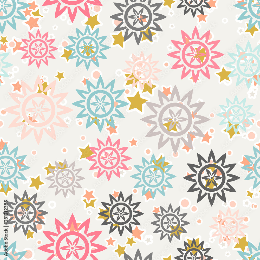 Seamless pattern with hand drawn messy stars on white background. Sky background. Vector illustration. Seamless pattern with hand drawn messy stars on white background. Sky background. Vector illustration.