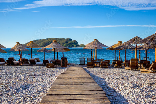 Budva beach in Montenegro photo