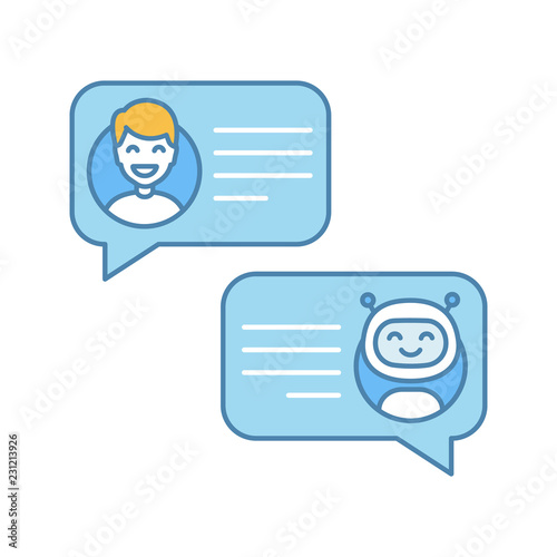 Support chatbot color icon