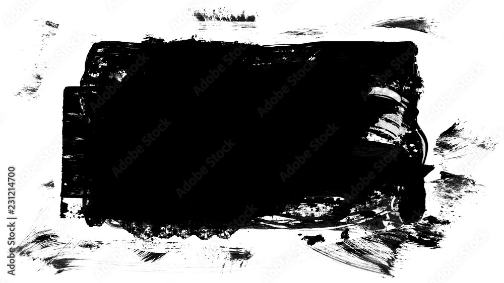 Fototapeta premium Brush stroke and texture. Smear brush on a white background.