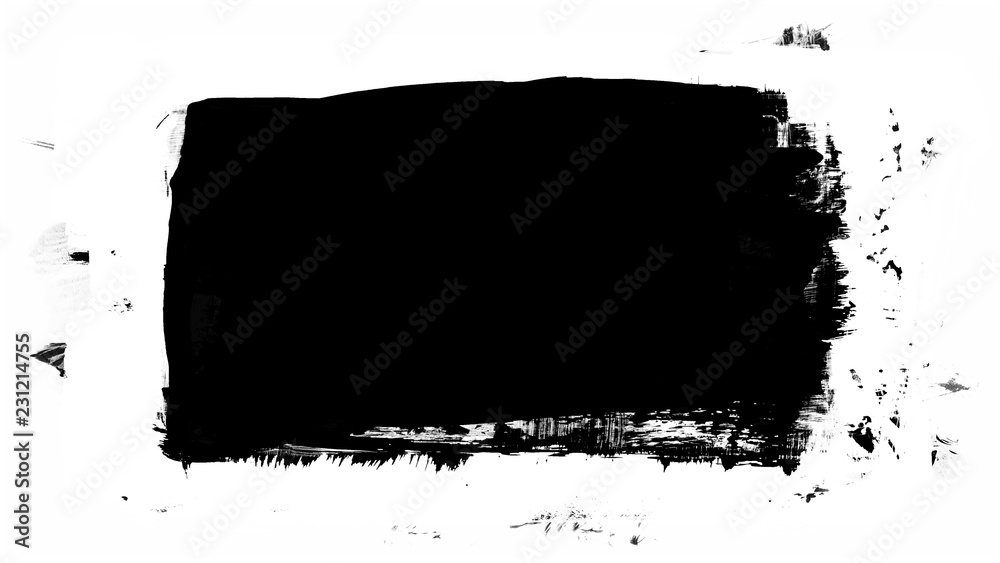 Brush stroke and texture. Smear brush on a white background.