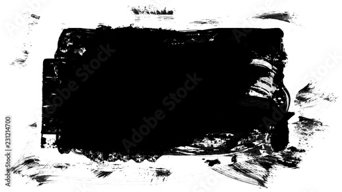Brush stroke and texture. Smear brush on a white background.