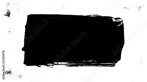 Brush stroke and texture. Smear brush on a white background.