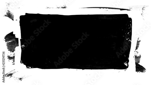 Brush stroke and texture. Smear brush on a white background.
