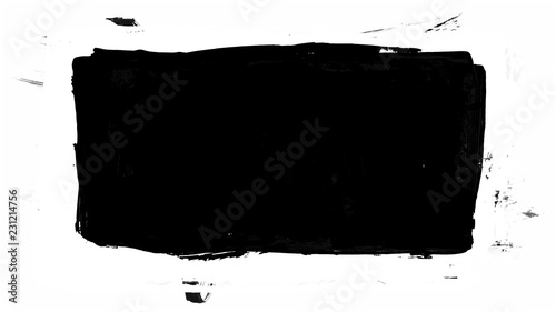 Brush stroke and texture. Smear brush on a white background.