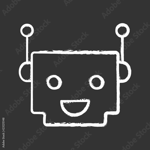 Chatbot chalk icon