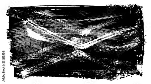 Brush stroke and texture. Smear brush on a white background.