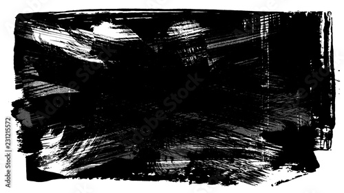 Brush stroke and texture. Smear brush on a white background.