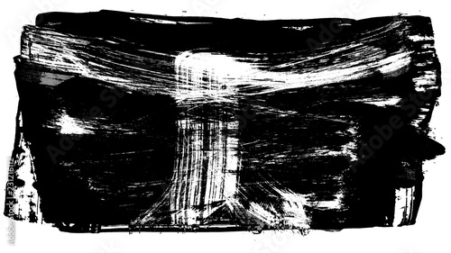 Brush stroke and texture. Smear brush on a white background.