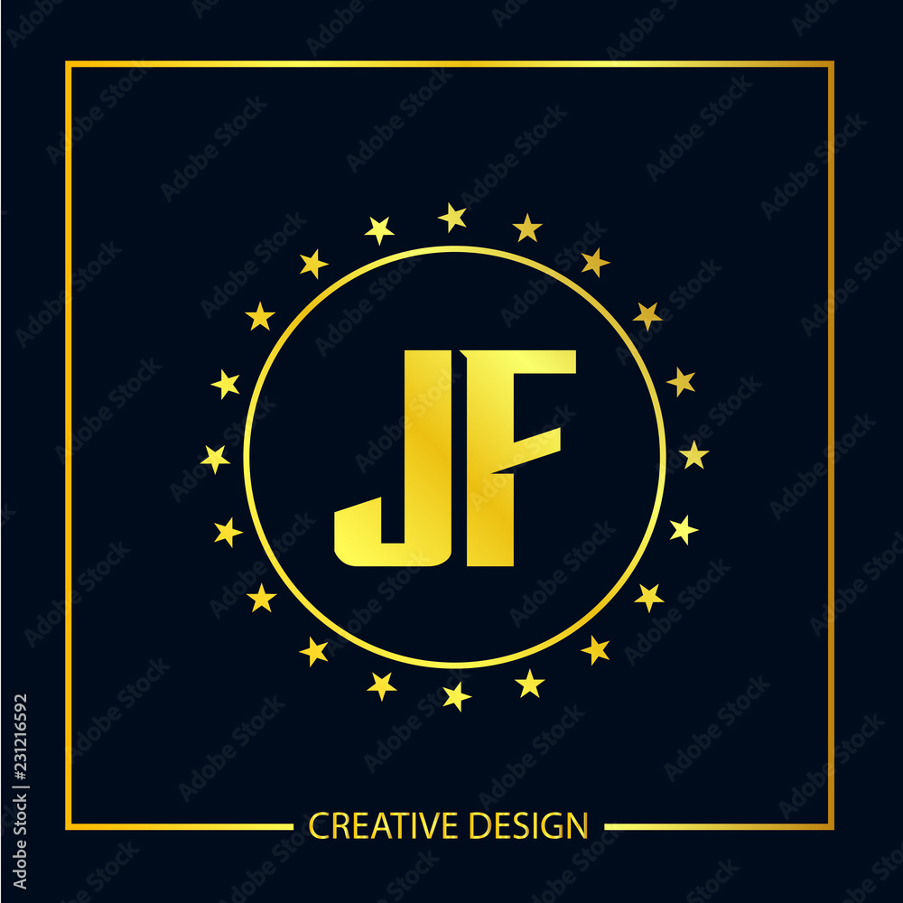 Initial Letter JF Logo Template Design Vector Illustration