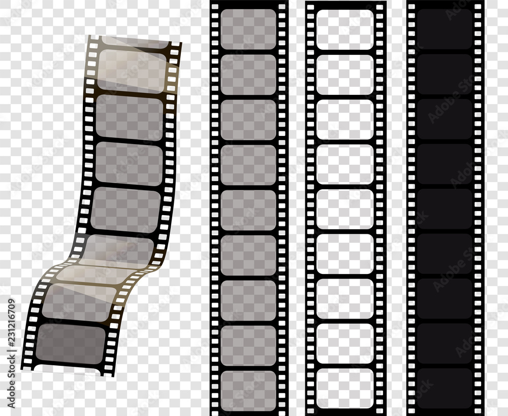 Set of vector film strips .Vector illustration of 10 EPS.stampunk style