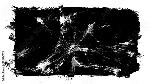 Brush stroke and texture. Smear brush on a white background.
