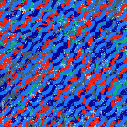 Vector geometric sporty seamless pattern with stripes