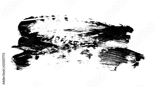 Brush stroke and texture. Smear brush on a white background.