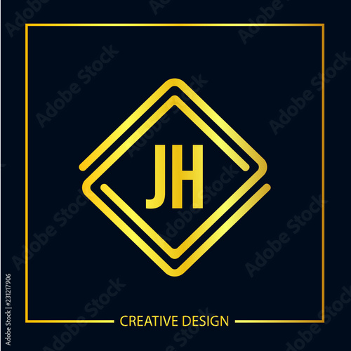 Initial Letter JH Logo Template Design Vector Illustration