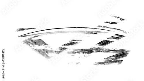 Brush stroke and texture. Smear brush on a white background.