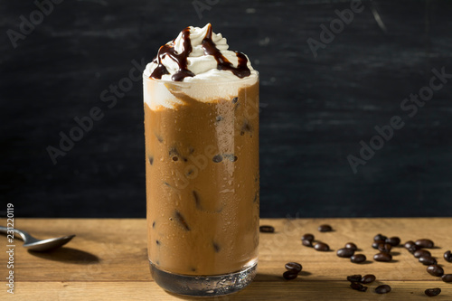 Bilde på lerret Refreshing Cold Mocha Iced Coffee