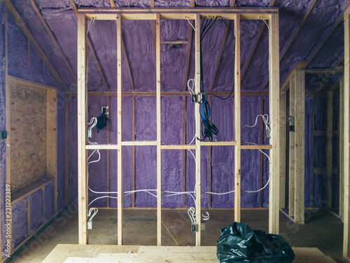 Home renovation - spray foam installation