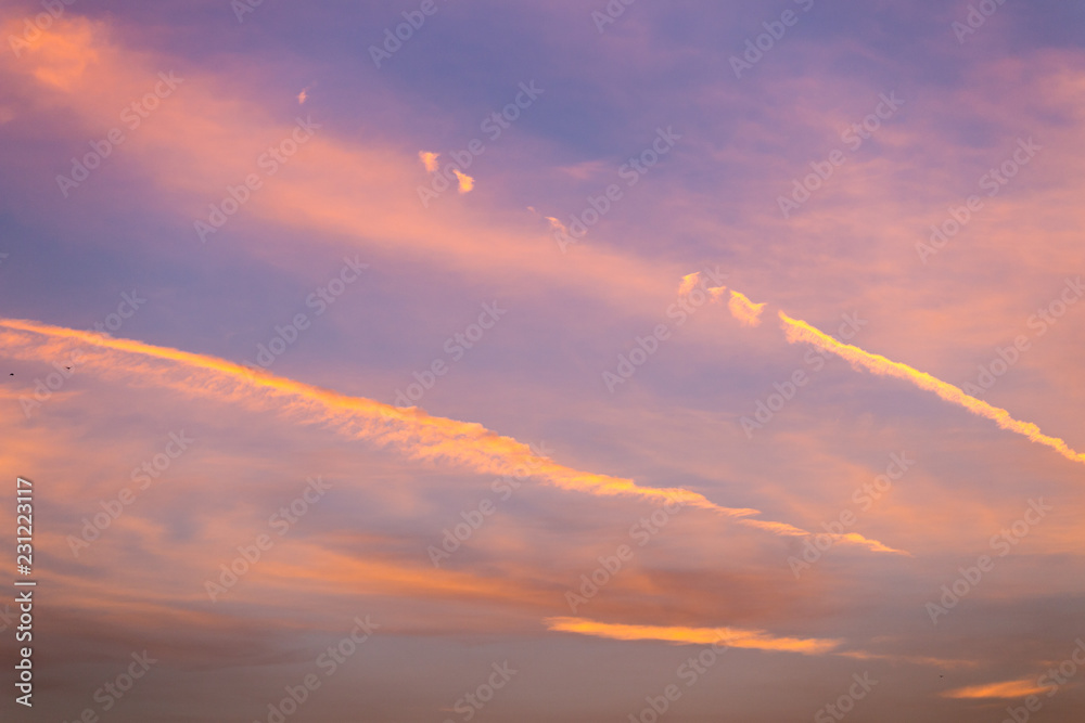 clouds pink  blue sky sunrice background