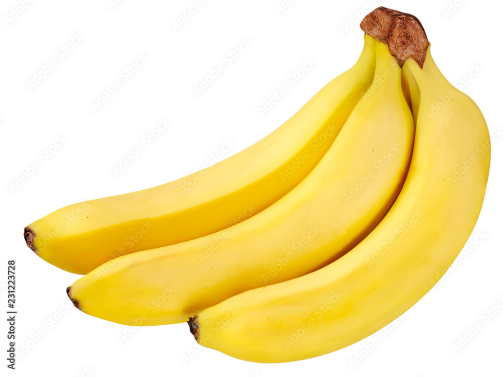 THREE BANANAS ON WHITE THREE BANANAS ON WHITE