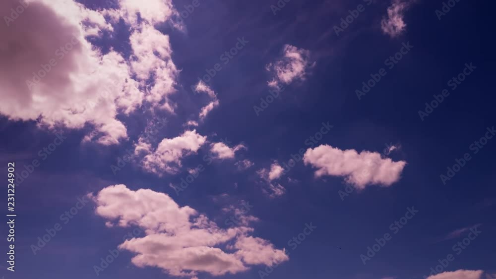movement of cirrus clouds in the blue sky movement of cirrus clouds in the blue sky