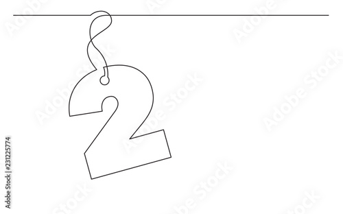 continuous line drawing of tag label number design