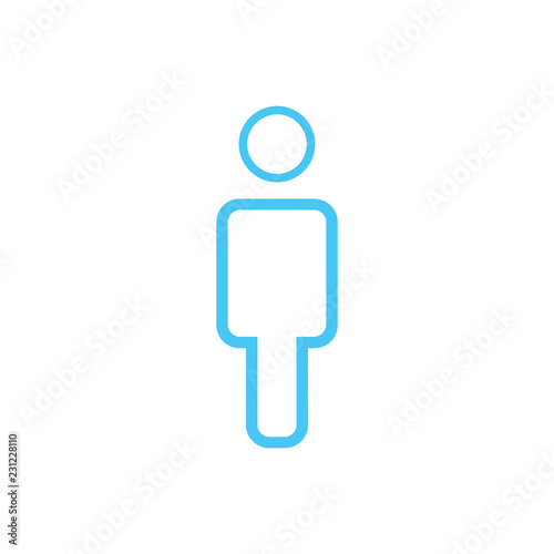 Linear Man Icon vector. Sim...