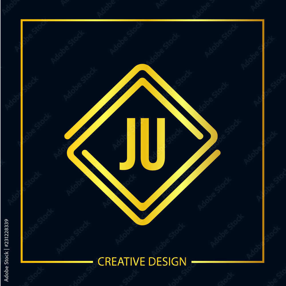 Initial Letter JU Logo Template Design Vector Illustration Initial Letter JU Logo Template Design Vector Illustration