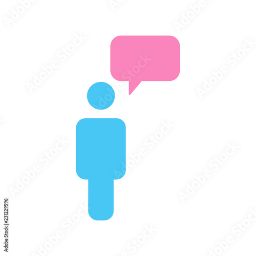 Message Icon Person With Ch...