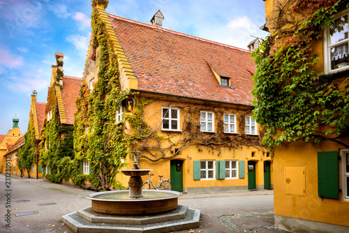 Augsburg: Fuggerei - the world oldest social housing. Bavaria, Germany photo