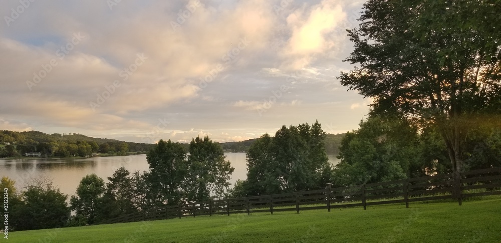 Overlooking the lake