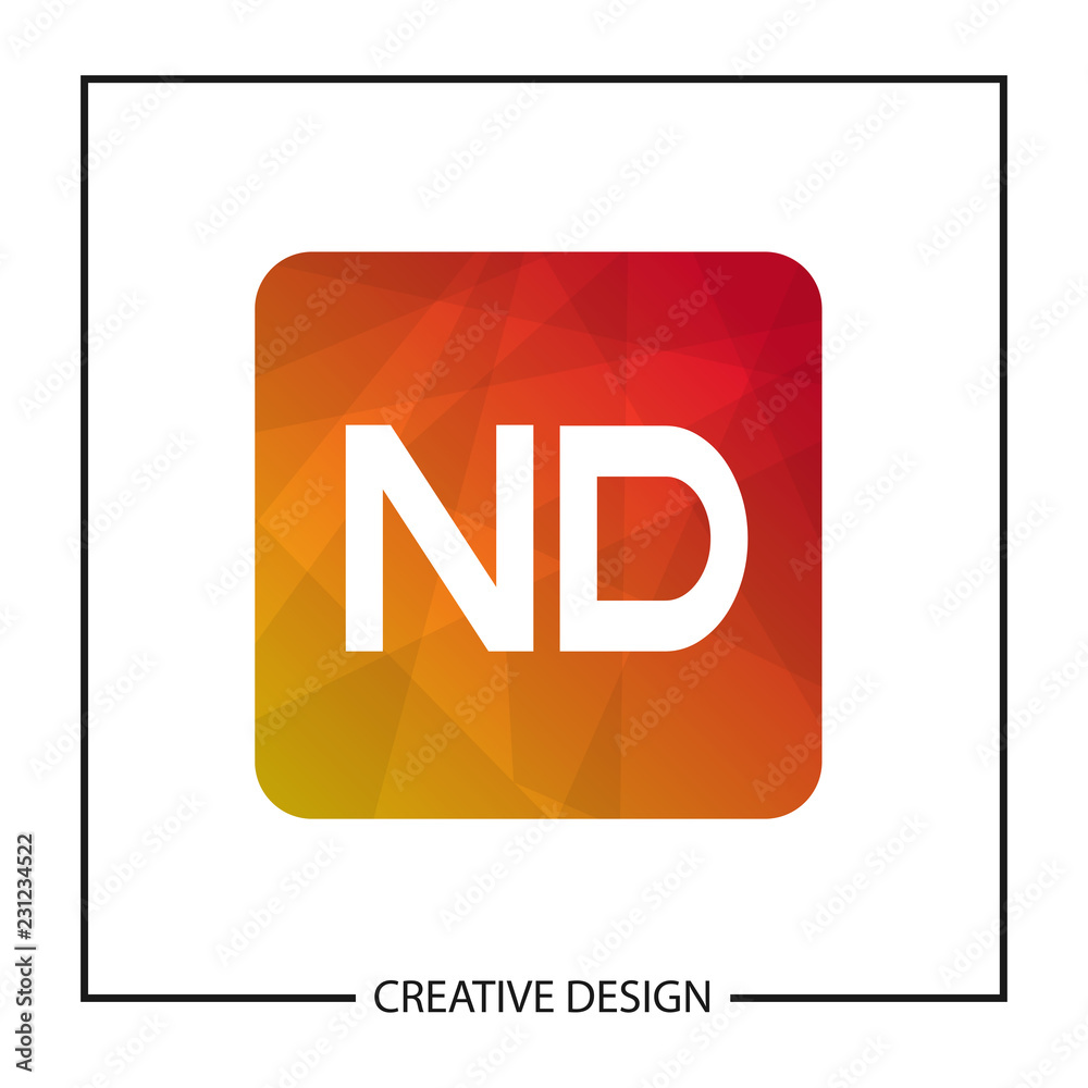 Initial Letter ND Logo Template Design Vector Illustration Initial Letter ND Logo Template Design Vector Illustration