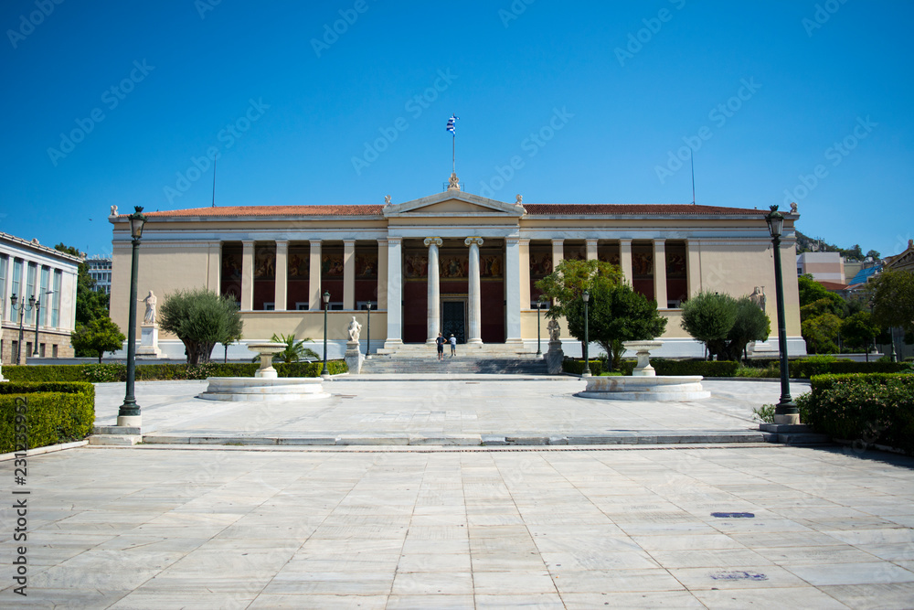 The Athenian Trilogy: The three neoclassical buildings, the university ...