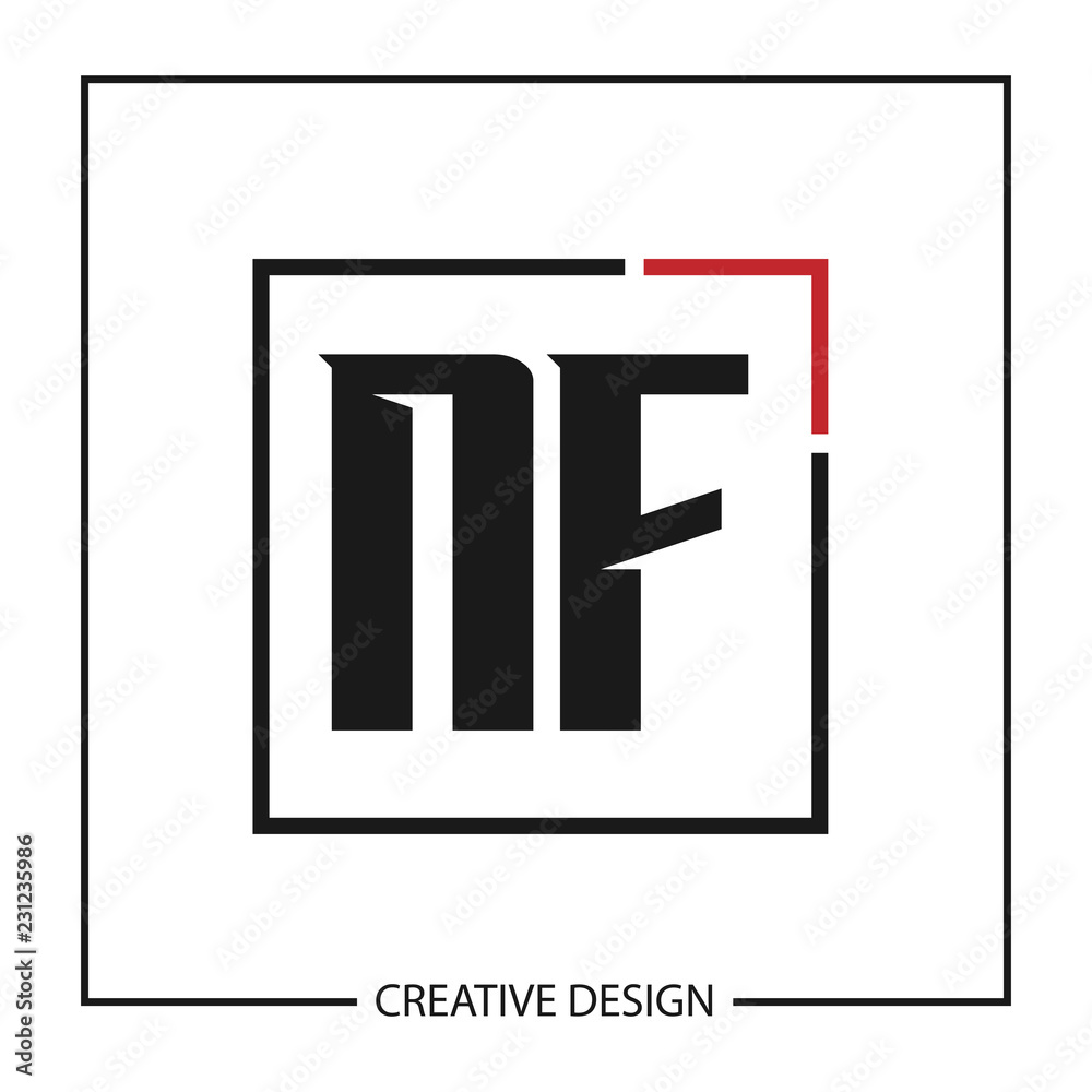 Initial Letter NF Logo Template Design Vector Illustration