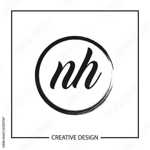 Initial Letter NH Logo Template Design Vector Illustration